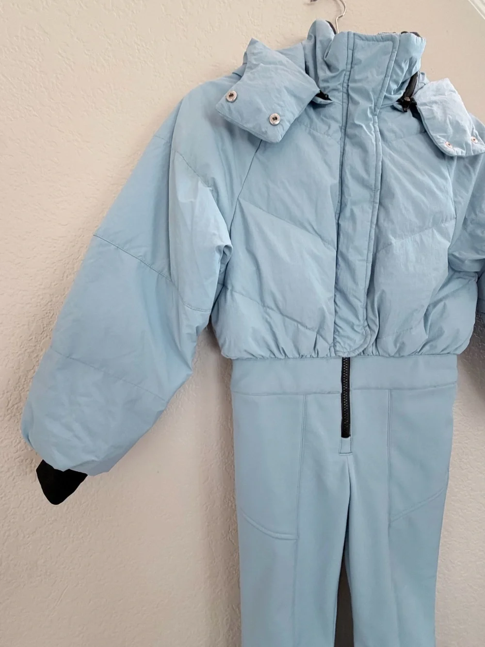 Zara Kids One-Piece Ski Suit Light Blue Size 9-10